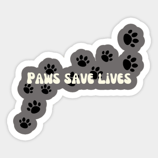 Paws Save Lives Sticker